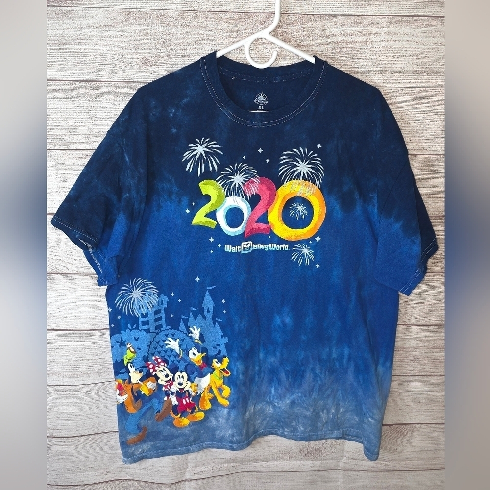 Disney World 2020 Fireworks Tie-Dye Character T-shirt Size XL